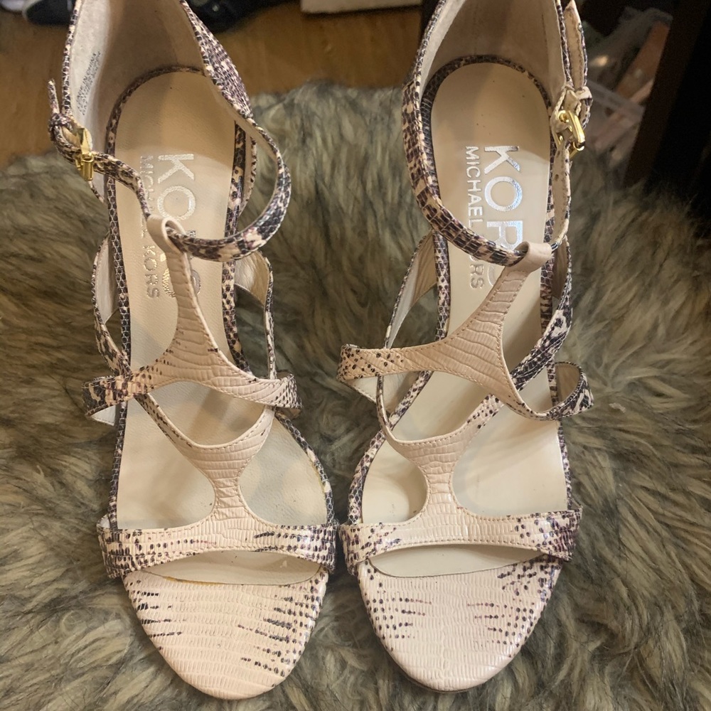 Michael kors snake print heels